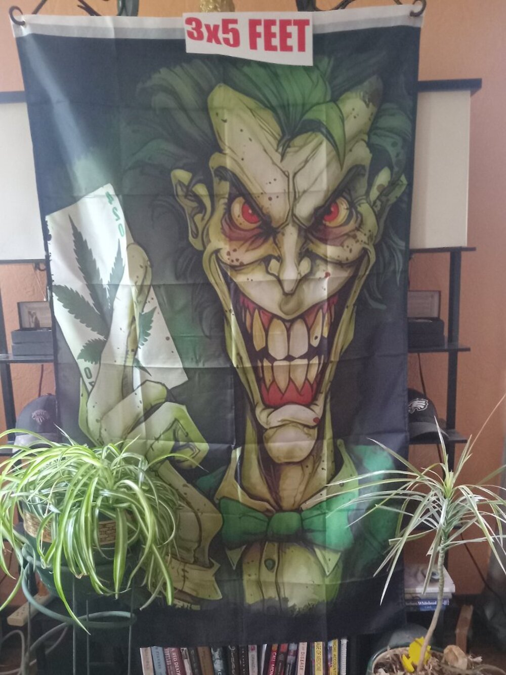 🎃 Halloween Scary Clown 420 Joker Pot Leaf Card 3x5 Feet Flag